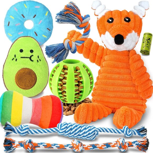 Other - 9 Pack Luxury Puppy Toys for Teething Small Dogs, Puppy Chew Toys with Cute Sque